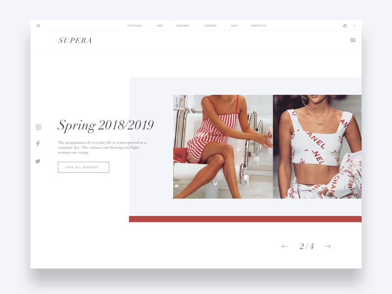 Fashion Homepage Banner designer design clean style minimal slider homepage banner fashion