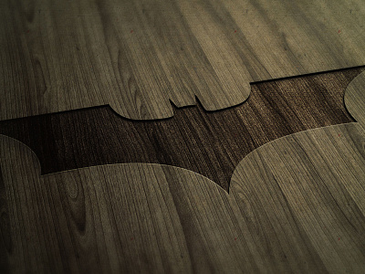 Just the batman logo on wood batman wood