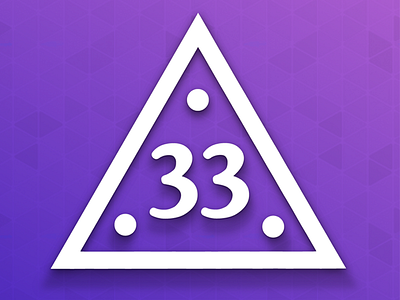 33 Logo dots logo numbers purple simple triangle white