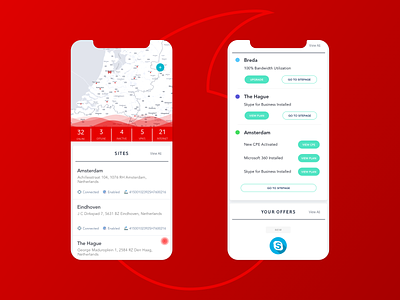 Vodafone Ziggo app design ios mobile ui ux