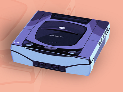 NOSTALGIA SERIES~SEGA SATURN design flat illustration minimal vector