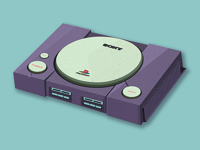 NOSTALGIA SERIES~SONY PLAYSTATION design flat illustration minimal vector