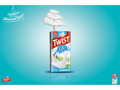 Twist Milk Creative Ad 6 milk skimmed twist