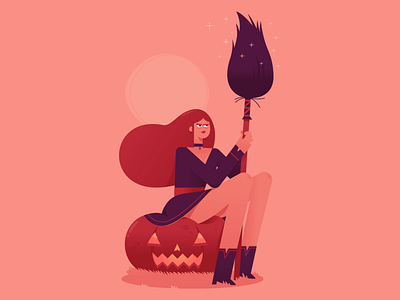 Halloween cute design digitalart halloween illustration illustrator pumpkin vector witch