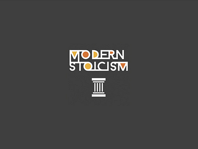 Modern Stoicism brand branding design graphic identity logo logotype philosophy stoicism visual