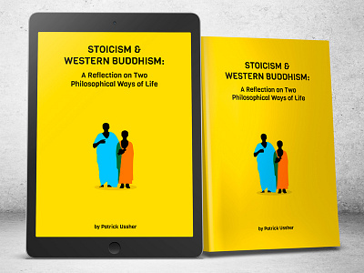 Book cover - Stoicism and buddhism book communication cover design editorial graphic philosophy stoic visual