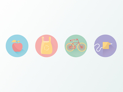 Icons for Eco challenge app app design eco ecology graphic icon icons illustration mobile vector