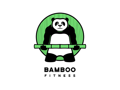 Bamboo Fitness Logo branding icon illustration logo vector