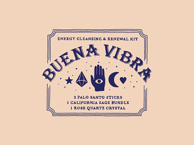 Buena Vibra branding good vibes handlettering mystical ouija board packaging psychedelic simple