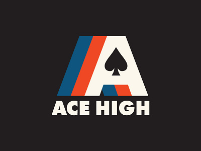 Ace High Logo ace branding cards design game high logo poker simple