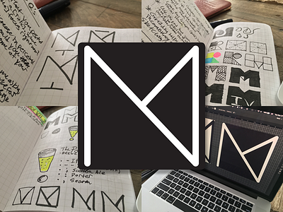 MCMIV - Personal branding branding logo mockup process sketch