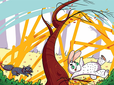 the brave rabbit animal animalart animals children book childrenillustration cute digitalpainting illustration painting photoshop story