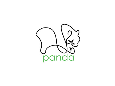 Panda Line art animal brand circular design designer geometry graphics identity illustration logo panda