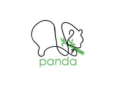 Panda Line art animal bambo bamboo brand circular design geometry graphics icon identity illustration logo panda symbol