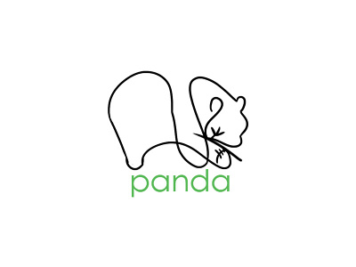 Panda Line art animal brand circular design designer geometry graphics identity illustration logo panda