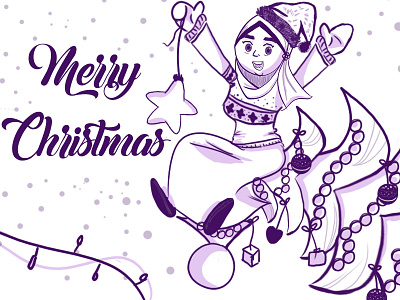 Merry Christmas celebration celebrity christmas holiday illustration merry shereenty snow vacation winter