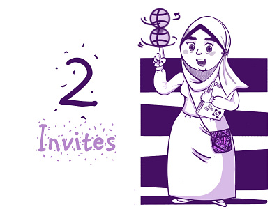 2 Invites dribbble giveaway invitation invite invites shereenty welcome