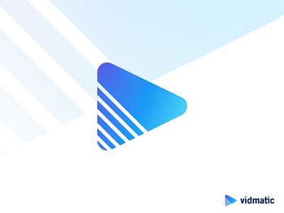 Vidmatic blue branding concept logo marketing video