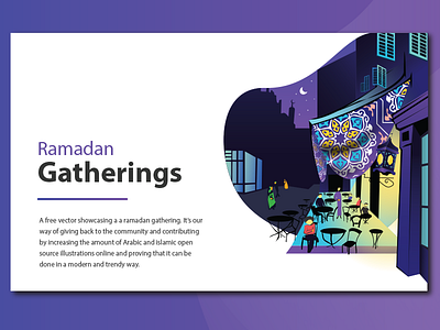 Ramadan Gatherings arabic download freebie illustration islamic ramadan vector