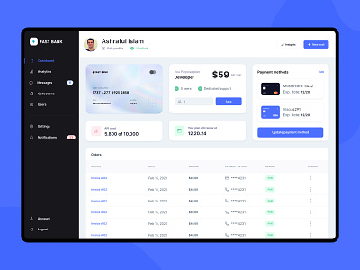 Essential Account Dashboard || Fast Bakining Dashboard UI