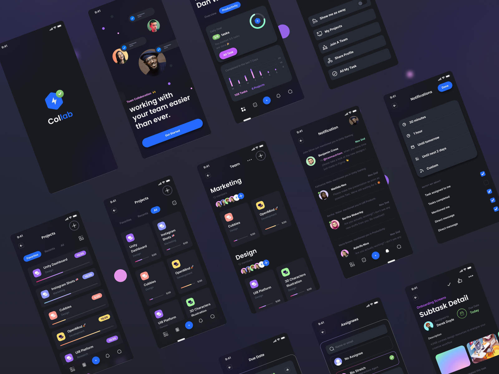 Collab UI Screen || App ui for remote collaborative work by Ashraful ...