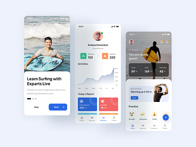 Training App UI - Learn Surfing