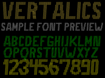 Vertalics Font Preview Sample display font font free freeware ofl