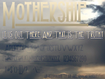 Mothership - Led Zeppelin Inspired Freeware Font attribution freeware design font free freeware kerned logo web font