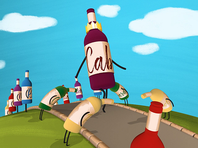 Celebrating WINE! adobe animation c4d design illustration motion design psd