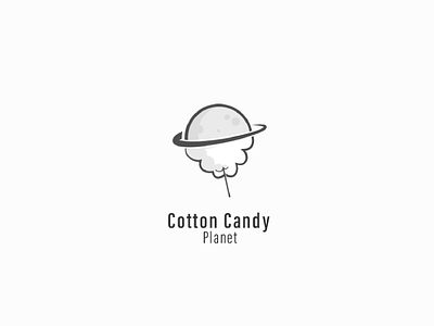 cotton candy candy cotton candy design logo modern planet rotation simple sweet