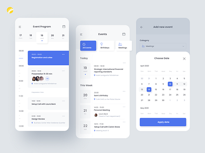 Event managing app design by Igor Netahata for Andersen Design on Dribbble