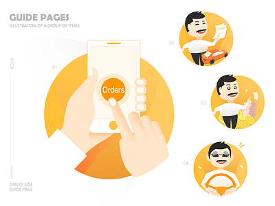 Guide pages flat illustration