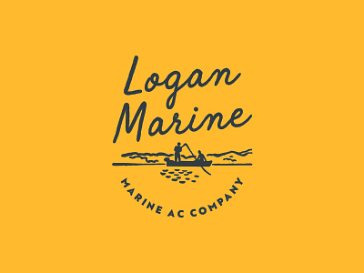 Logan Marine Logo fishing logo marine
