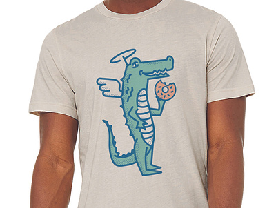 Halo Potato Gator T-Shirt donut halo illustration t shirt
