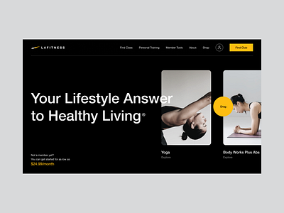 LA Fitness - Desktop concept fitness gym interface ui ux web website website concept workout