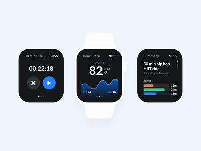 Beachbody watch app apple watch apple watch app fitness fitness app gym heart rate interface training ui ux watch app watchos workout