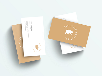 San Diego Coffee Co. brand branding business card clean creative modern