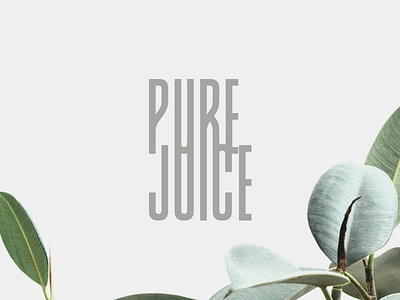 Pure Juice - Logo branding clean concept minimal mockup package simple