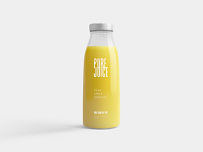 Pure Juice - Package branding clean concept minimal mockup package simple