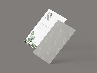 Pure Juice - Business Card branding business card clean concept minimal mockup package simple