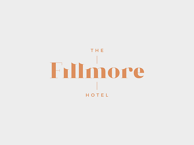 The Fillmore Hotel branding clean flat logo minimal