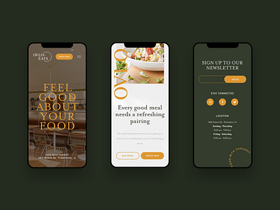 OVLO Eats - Mobile clean design food mobile modern restaurant ui uiux ux website