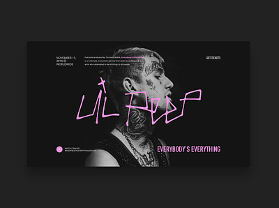 Everybody’s Everything - Website Concept concept creative design lil peep movie website