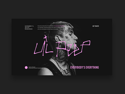 Everybody’s Everything - Website Concept concept creative design lil peep movie website