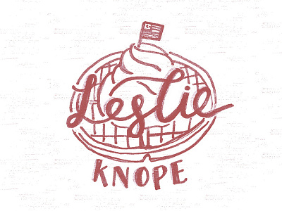 President Knope america hand lettering illustration knope lettering parksandrec president script waffles
