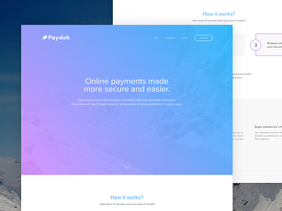 Paydoh.co.uk design finance fintech gradient minimal ui ux web
