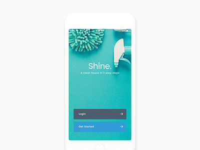 Clean, cleaner app clean cleaner experience house ios login logistration mobile signup typography ui ux