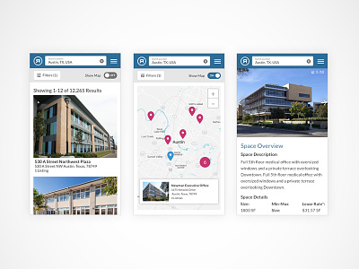 RM Property Listings Search App app commercial real estate mobile real estate real estate app responsive search ui ux