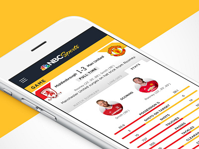 RUWT & NBC Sports App Pitch app football mobile mobile app mobile app design soccer sports ui ux