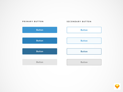 Primary & Secondary Button States app button button states buttons clean download freebie interface minimal sketch file ui ux